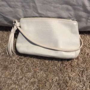 White Mini coach bag